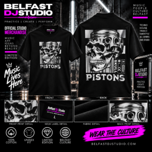 Pistons – Chrome Skull T-Shirt